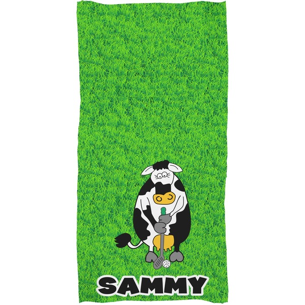 Cow Golfer Full Sized Bath Towel - Apvl