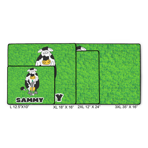 Cow Golfer Gaming Mats - SIZE CHART