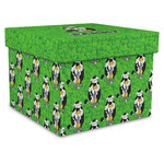 Cow Golfer Gift Box with Lid - Canvas Wrapped - XX-Large (Personalized)
