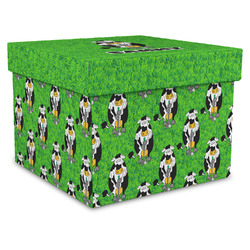 Cow Golfer Gift Box with Lid - Canvas Wrapped - XX-Large (Personalized)