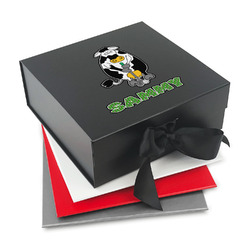 Cow Golfer Gift Box with Magnetic Lid (Personalized)