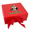 Cow Golfer Gift Boxes with Magnetic Lid - Red - Front
