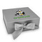 Cow Golfer Gift Boxes with Magnetic Lid - Silver - Front