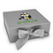 Cow Golfer Gift Box with Magnetic Lid - Silver (Personalized)