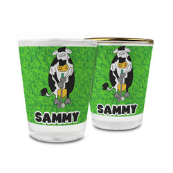 Cow Golfer Glass Shot Glass - 1.5 oz (Personalized)