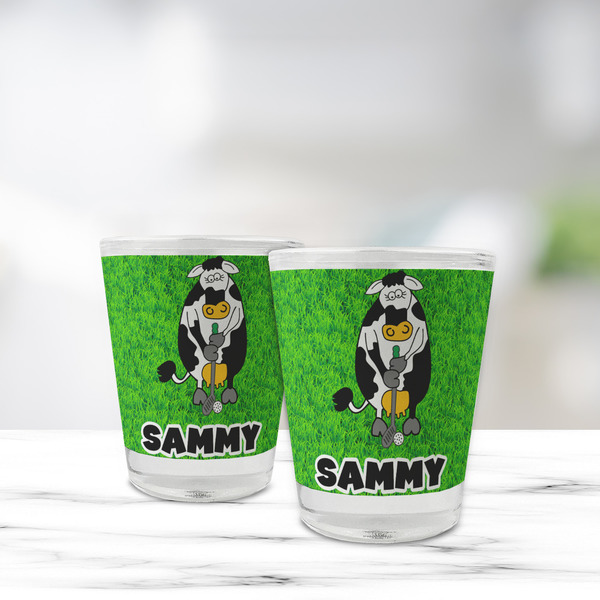 Cow Golfer Glass Shot Glass - Standard - LIFESTYLE