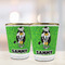 Cow Golfer Glass Shot Glass - with gold rim - LIFESTYLE