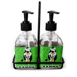Cow Golfer Glass Soap & Lotion Bottle Set (Personalized)