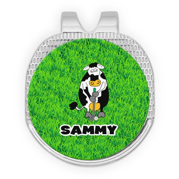 Cow Golfer Golf Ball Hat Marker Hat Clip