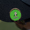 Cow Golfer Golf Ball Marker Hat Clip - Gold - On Hat