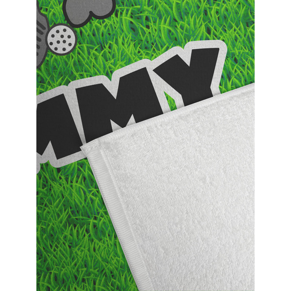 Cow Golfer Golf Towel - Detail