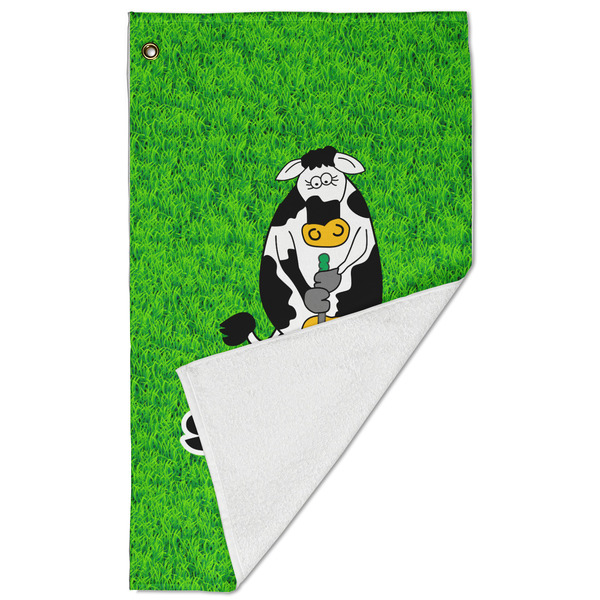 Cow Golfer Golf Towel - Folded (Large)