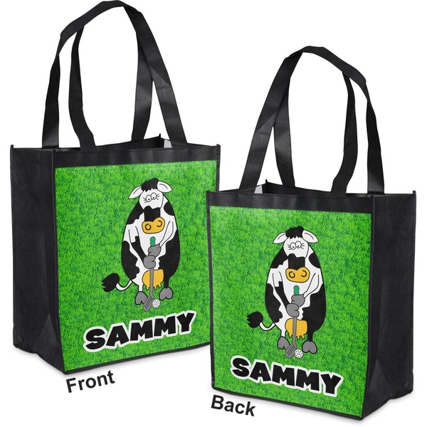 Cow Golfer Grocery Bag - Apvl