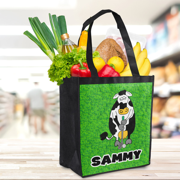 Cow Golfer Grocery Bag - LIFESTYLE