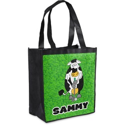 Cow Golfer Grocery Bag (Personalized)