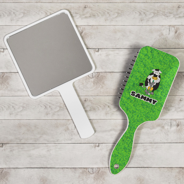 Cow Golfer Hair Brush - In Context