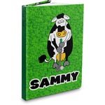Cow Golfer Hardbound Journal - 7.25" x 10" (Personalized)