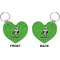 Cow Golfer Heart Keychain (Front + Back)