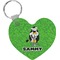 Cow Golfer Heart Keychain (Personalized)