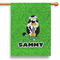 Cow Golfer 28" House Flag (Personalized)