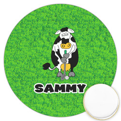 Cow Golfer Printed Cookie Topper - 3.25" (Personalized)