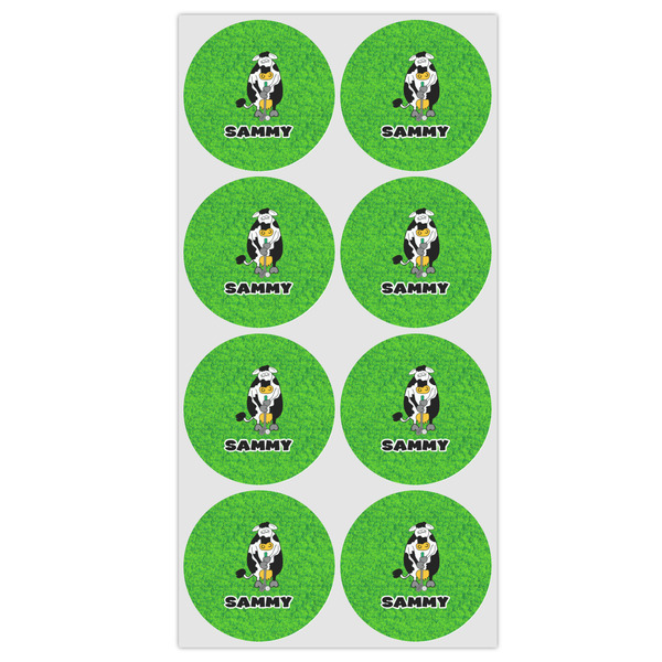 Cow Golfer Icing Circle - Medium - Set of 8