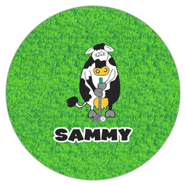 Cow Golfer Icing Circle - Medium - Single