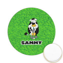 Cow Golfer Printed Cookie Topper - 2.15" (Personalized)