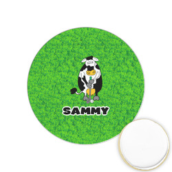 Cow Golfer Printed Cookie Topper - 1.25" (Personalized)