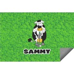 Cow Golfer Indoor / Outdoor Rug - 6'x8' w/ Name or Text