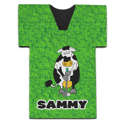 Cow Golfer Jersey Bottle Cooler (Personalized)