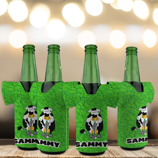 Cow Golfer Jersey Bottle Cooler - Set of 4 - LIFESTYLE