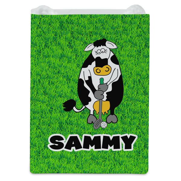 Cow Golfer Jewelry Gift Bag - Gloss - Front