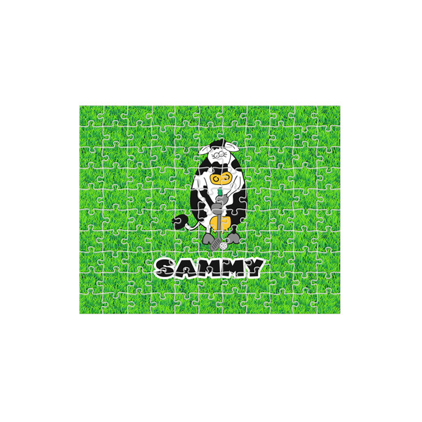 Custom Cow Golfer 110 pc Jigsaw Puzzle (Personalized)