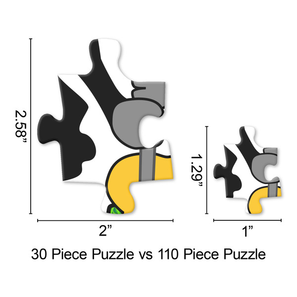 Cow Golfer Jigsaw Puzzle - Piece Comparison