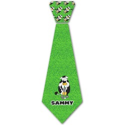 Cow Golfer Iron On Tie (Personalized)