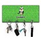 Cow Golfer Key Hanger w/ 4 Hooks & Keys