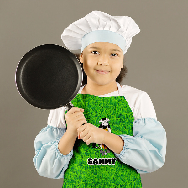 Cow Golfer Kid's Aprons - Medium - Lifestyle
