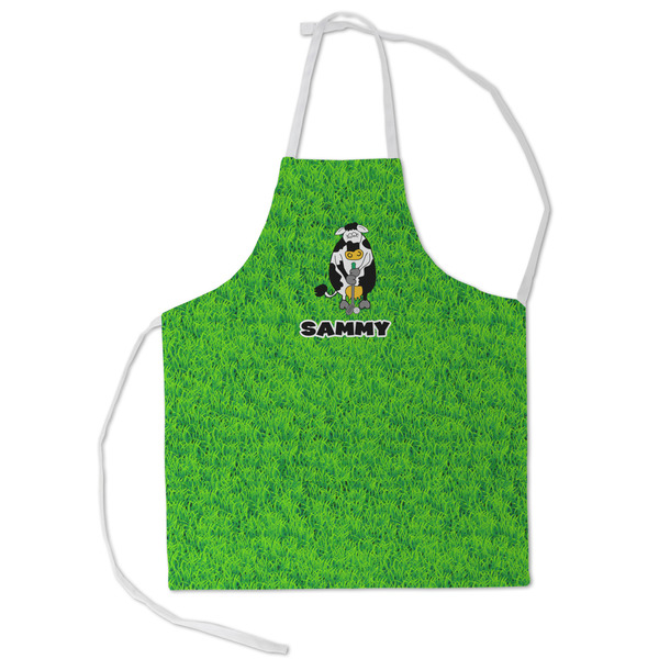 Custom Cow Golfer Kid's Apron - Small (Personalized)