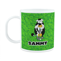 Cow Golfer Plastic Kids Mug (Personalized)