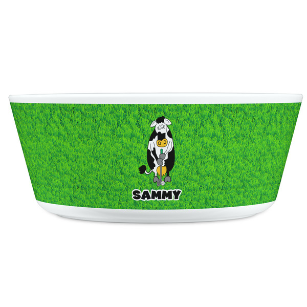 Cow Golfer Kids Bowls - FRONT