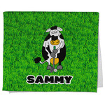 Cow Golfer Kitchen Towel - Poly Cotton w/ Name or Text