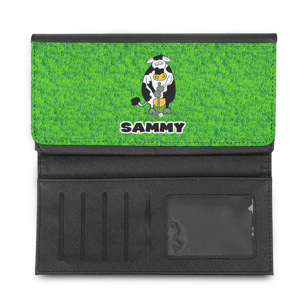 Cow Golfer Ladies Wallet - Half Way Open