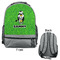 Cow Golfer Large Backpack - Gray - Front & Back View