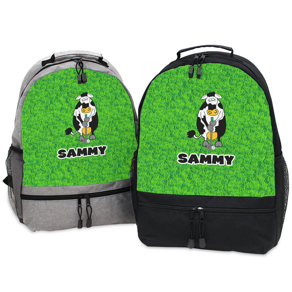Cow Golfer Large Backpacks - Both