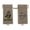 Cow Golfer Large Burlap Gift Bag - Front & Back (Personalized)