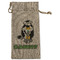 Cow Golfer Large Burlap Gift Bags - Front