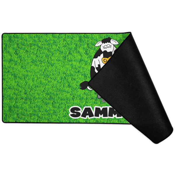 Cow Golfer Large Gaming Mats - FRONT W/ FOLD