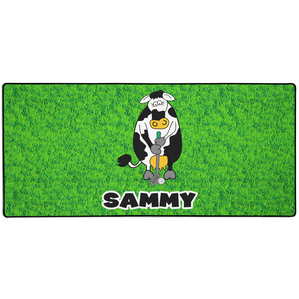 Custom Cow Golfer Gaming Mouse Pad (Personalized)