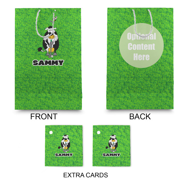 Cow Golfer Large Gift Bag - Approval